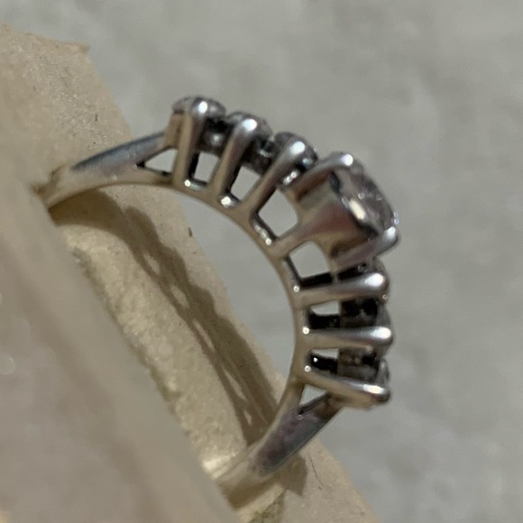 Sterling Silver 925JA Graduated Marquise Cut CZ Ring size 7 - Picture 10 of 13